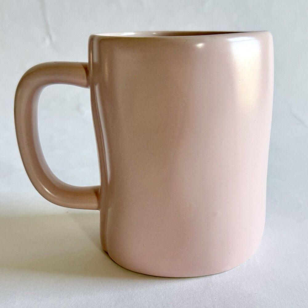 Rae Dunn MIMI Pale Pink Coffee Tea Mug Cup Ceramic Black Letters  Large 19 ounce - Picture 3 of 9